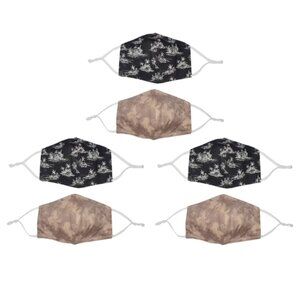 Goodfellow & Co Men's Fabric Printed Face Masks (Camo/Black) Bundle of 3, 2-pack